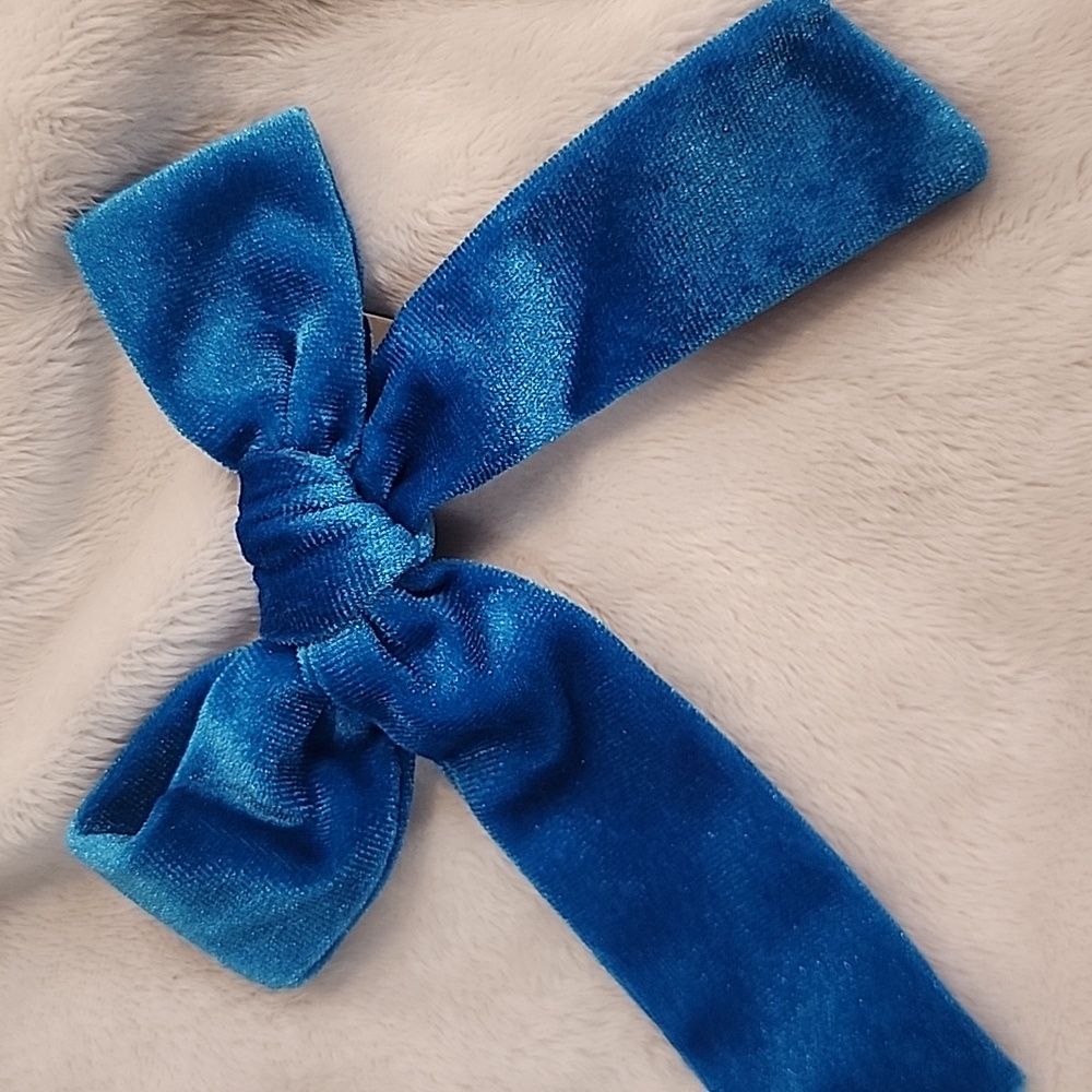 🩵Blue Velvet Hair Bow